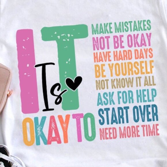 Its Okay To Make Some Mistakes Retro Motivational Mental Health Awareness Gift05 - Picture 2 of 5